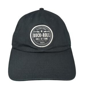 Rock & Roll Hall Of Fame Ohio Baseball Cap Black One Size Adjustable Sportiqe